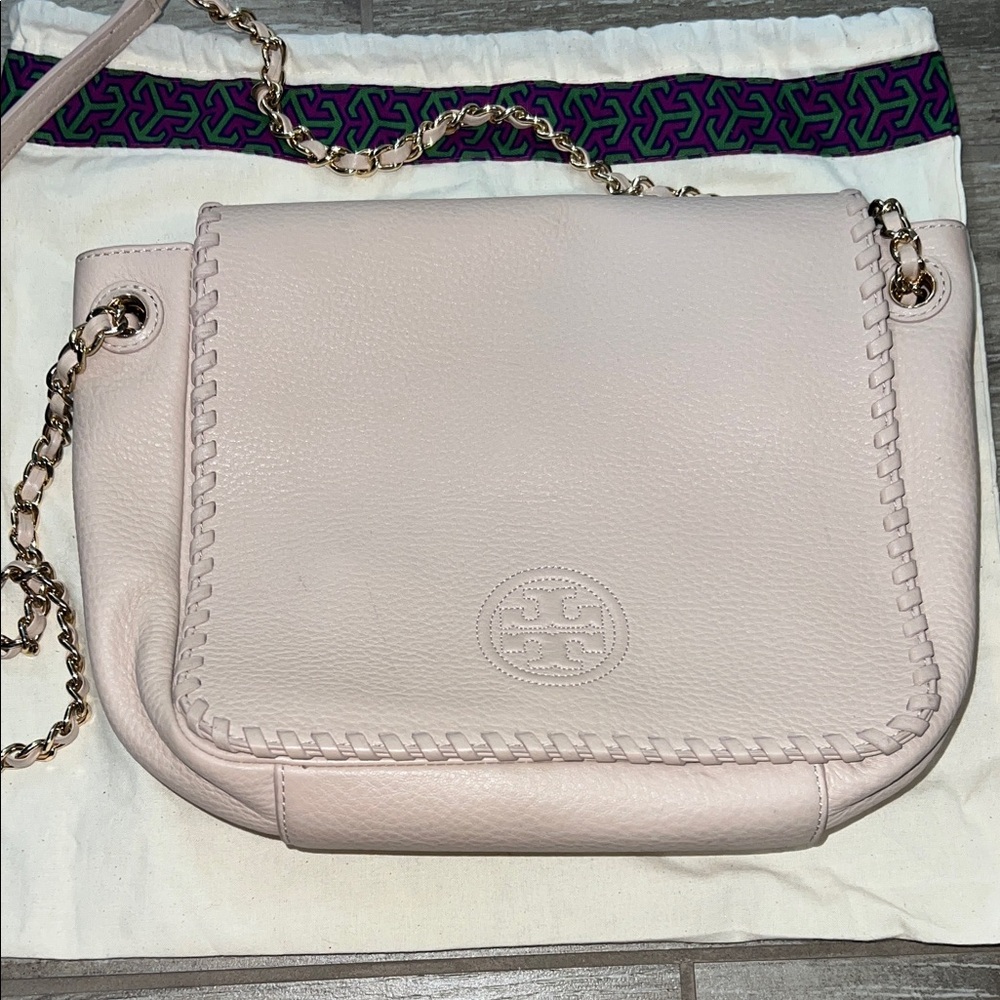 Tory Burch Large blush Leather Shoulder Bag
